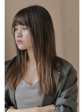 オレンジクラッカー(Orange Cracker) ★切りっぱなし大人ストレートロング★