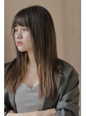 ★切りっぱなし大人ストレートロング★