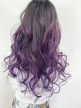 トリニティ(trinity) 【豊見城】ブリーチ・グラデーションカラー・ブルーバイオレット