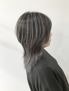 ヘア ライフ セリス(hair life Celis) バレイヤージュ×シルバーグレー