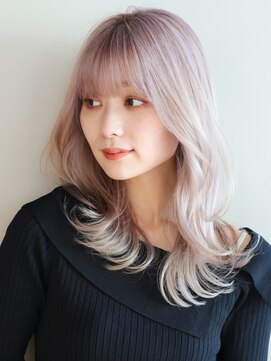 アフロート ギンザ(AFLOAT GINZA) 20代30代40代 大人可愛い透明感くびれヘア　ハイトーンカラー