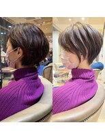 30代/40代/50代・絶壁解消・小顔前下がりショートボブ【中村】