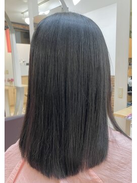 カットハウス はさみの部屋 鎖骨ミディアム/ナチュラルストレート/髪質改善/前髪あり