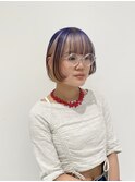 ニュアンスカラーぷつっとカット20代アンブレラカラーベージュ