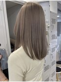 ミルクティーベージュダブルカラーケアブリーチハイライト