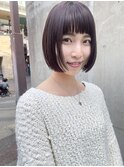 NUDE 10代20代30代40代ミニボブ 前下がりボブ 切りっぱなしボブ