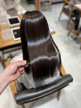 ビューブルー 亀戸錦糸町(VIEW BLUE) 美髪カールシアーカラーピンクブラウンエアリーロングセミディ