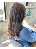 グレージュ/横須賀/横須賀中央/カット/ブリーチなしカラー/汐入