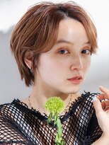 ヘアリゾート粋 新宿三丁目本店&nbsp;【Miyuki】ライトブラウン×マッシュショートセンターパート