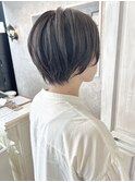 福山市Caaryイルミナカジュアルショートヘアグレージュ20代30代
