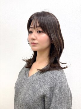 ディフィーノ 赤坂(DIFINO) 顔まわりレイヤー/ダークブラウン/くびれロング