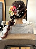 編み下ろしヘアセット