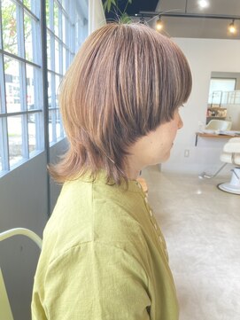 コネクト(conect) マッシュウルフ/ブリーチ無しダブルカラー/白髪ぼかし