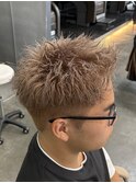 ハイトーン/スパイキーショート/ホワイトミルクティー