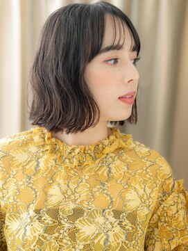 カバーヘア ブリス 大宮西口(COVER HAIR bliss) シースルーバング黒髪切りっぱなし小顔外ハネボブX大宮30代40代