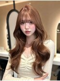 20代30代前髪あり/ハッシュカット/ミディアムレイヤー/顔まわり