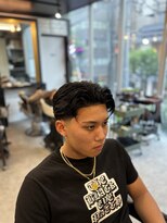 フランクスバーバーリザーブ 人形町店(FRANK’S BARBER RESERVE)&nbsp;テーパーフェード　センターパート　MB
