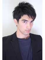 クーエフー(coo et fuu)&nbsp;ソフトなアシンメトリーツーブロック♪　ナチュラル黒髪　短髪