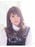 セミロングカールスタイル☆