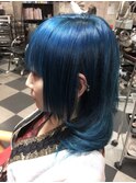 ビリーアイリッシュ系ブルーヘアカラーTRICKstyle!