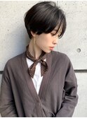 黒髪ハンサムショート　自由が丘