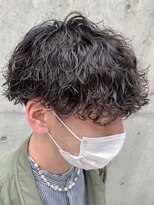 エリマ 調布(elima)&nbsp;スパイラルパーマツーブロックメンズマッシュメンズヘア