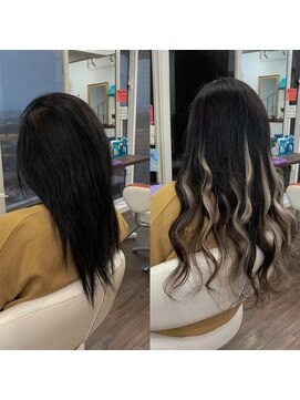 クラン ヘアーアンドスタジオ(CLAN hair & studio) プルエクスハイライト#エクステ沖縄#ハイライト沖縄