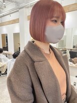 ソイ コンク 下北沢(soi conc)&nbsp;ミニボブ＿ブラントカット＿切りっぱなしボブ＿ペールピンク