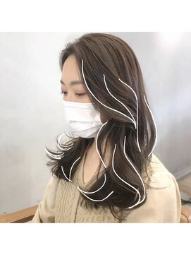 ラブクロムトーキョー オモテサンドウ(LOVECHROME OMOTESANDO) ショコラベージュメルティカラー☆くびれヘアカールベビーバング