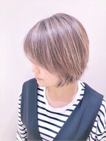 ヘアーライズ 池袋東口店(hair RISE) ホワイトベージュホワイトアッシュショートボブアッシュグレー