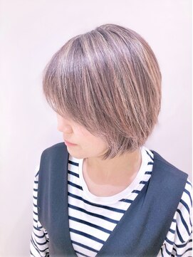ヘアーライズ 池袋東口店(hair RISE) ホワイトベージュホワイトアッシュショートボブアッシュグレー