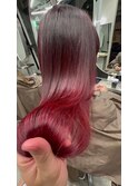 ツヤ髪＊セクションカラー＊ガーネットレッドZinaCENTRAL