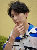 ツーブロックアップバングマッシュツイストスパイラルパーマ