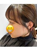 かわいい顔まわりカット