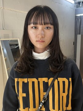 コフィー バイ メルト 吉祥寺(cofy by melt) 【中澤彩乃】レイヤーロングウルフカットぱっつん前髪アッシュ