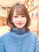 ルエ(rue) 大人ミディアムボブくびレイヤー似合わせカットハッシュカット◎