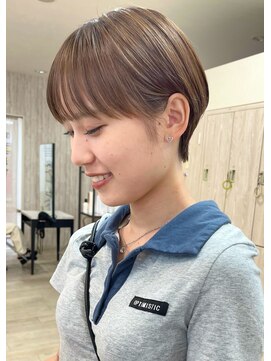 ソソ(soso) 【soso 伊勢田】丸みショート×ベージュ【横浜/ブリーチ】