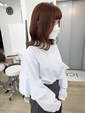 イコ 表参道原宿(ico) オレンジカラー ブリーチなしダブルカラー