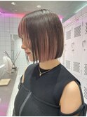 韓国前髪顔周り×切りっぱなしボブ【心斎橋/髪質改善】