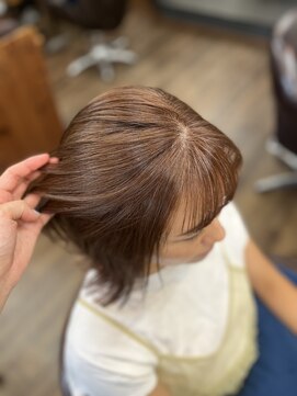 美容室ポール 西葛西店(PAUL) 脱白髪　白髪ぼかしハイライト　ミルクティーベージュ