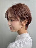 丸みショートシースルーバングくびれショートボブミニボブ