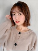くせ毛風カールメルティカラー前髪艶感モテ髪似合わせカット