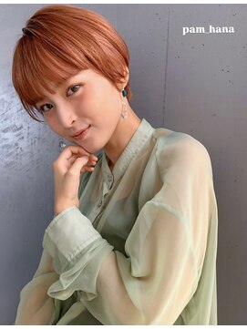 ルーシーバイパム 恵比寿(Lucy by PAM.) 【hana】ハイトーンオレンジショート（恵比寿）