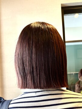 ココカラヘアー ニコ(cococara hair nico) 切りっぱなしボブ/カシスカラー/髪質改善/トリートメント/ピンク