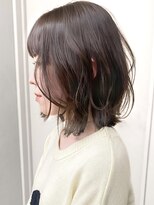 パークレーン アイス イヴェン(park lane ICI yeven)&nbsp;ブリーチなし切りっぱなしボブミディアムレイヤーボブ夏カラー