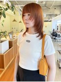 20代30代40代　アプリコットオレンジ/ハイトーンカラー