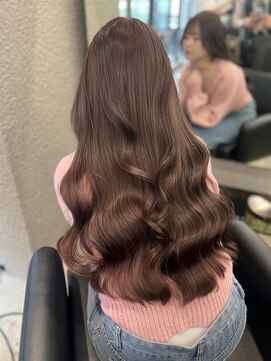 ペレ 栄 アネックス(PELE栄ANNEX) 韓国 くびれロング レイヤー ワンホンヘア 小顔前髪