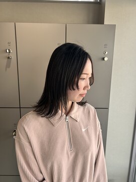 エイト 沖縄豊崎店(EIGHT toyosaki) 【EIGHT豊崎】お客様スタイル_ 外ハネミディで抜け感スタイル