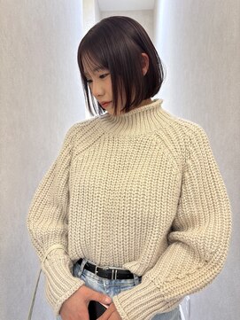 エムサロン 元総社(emusalon) 【Yuuka】ボブ×ほんのりピンクブラウン