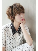 イグレックビス(igrek bis) IGREKBISジグザグバング×ブルージュ×3Dカラー×ミニマムボブ